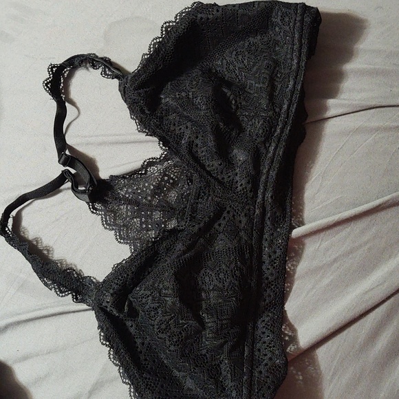 Auden black lace, lightly lined racer back bralette. Size M. - Picture 1 of 4